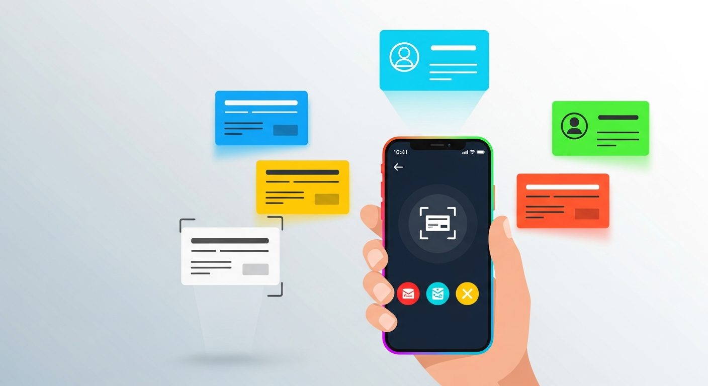 名刺管理アプリ比較｜Sansan・Eight・myBridge の特徴と選び方のイメージ画像